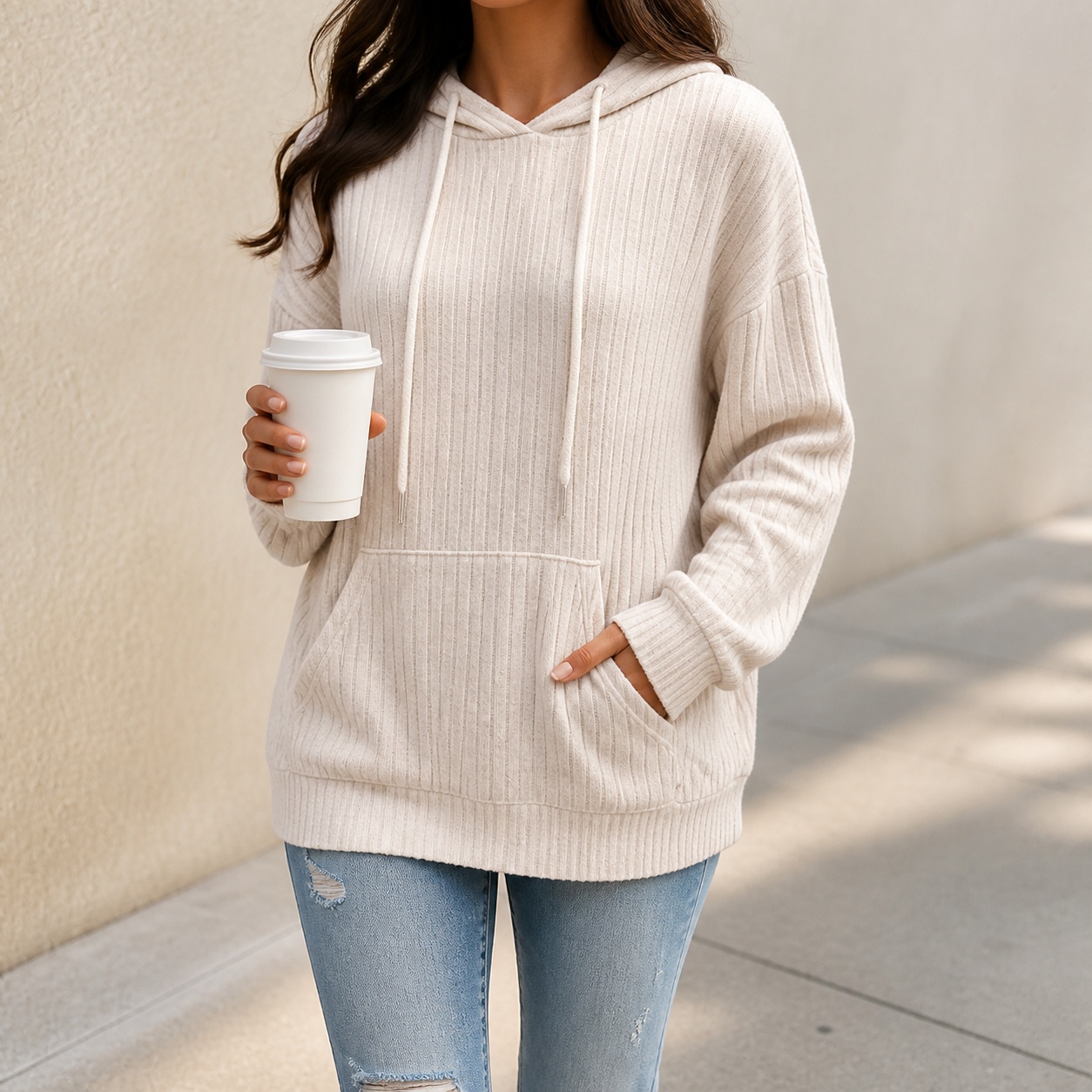 Winter Clothing Types - Pakaian Musim Dingin Wanita, Hoodie Lengan