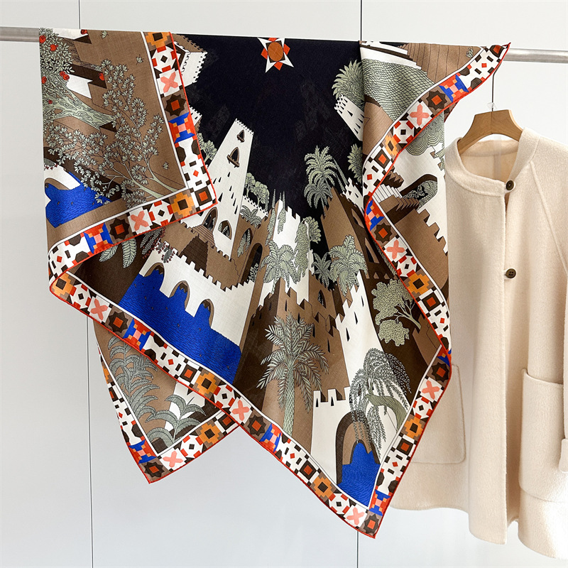 Winter Clothing Hong Kong - Syal Sutra Wol Wanita Syal Kasmir