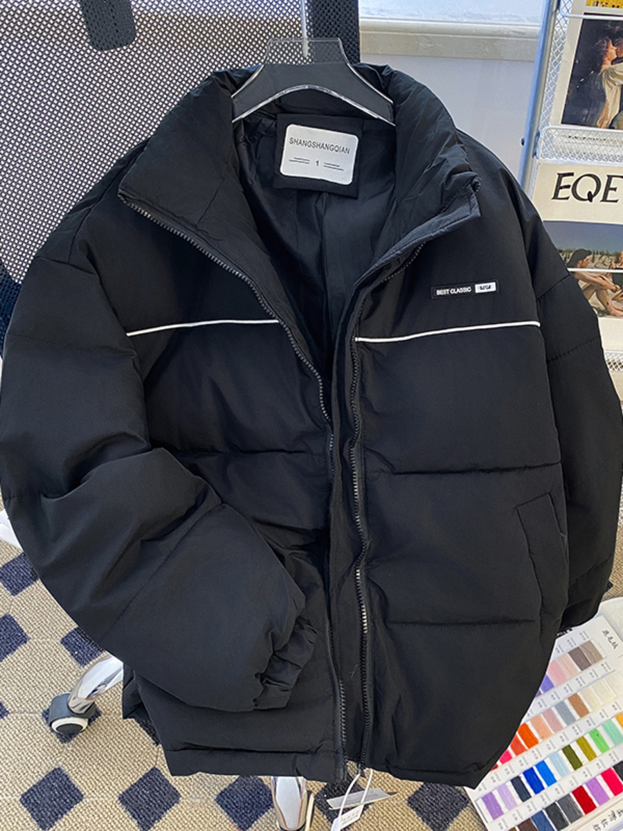 Winter Clothing Hong Kong - Jaket empuk katun kerah berdiri Retro