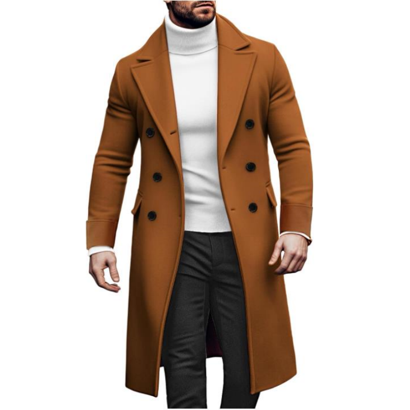 Mantel panjang Double-breasted - Winter Clothing Types ulasan dan harga