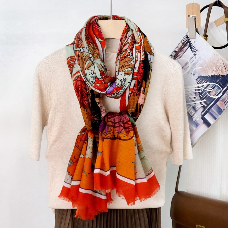 Selendang Merah Kasmir Rumbai  - Winter Clothing Hong Kong ulasan dan harga