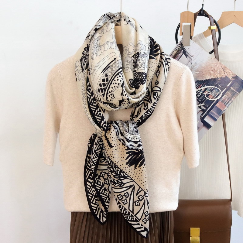 Syal Wol Sutra 135CM Desainer  - Winter Clothing Hong Kong ulasan dan harga