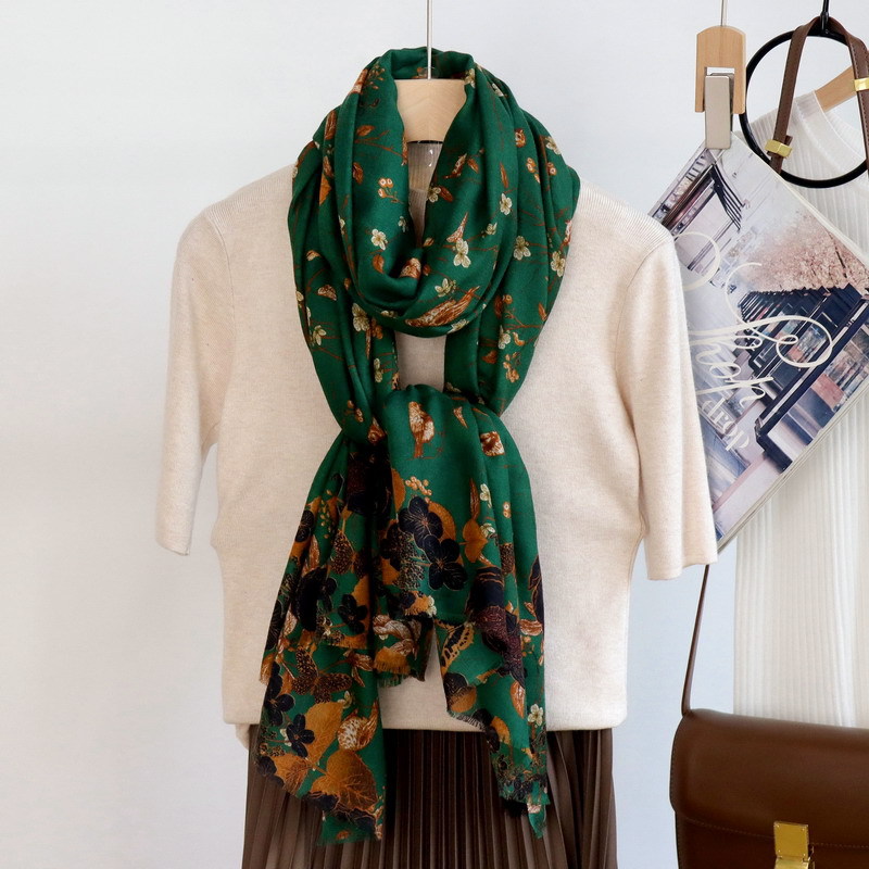 Selendang Kasmir Hijau Panjang - Winter Clothing Hong Kong ulasan dan harga