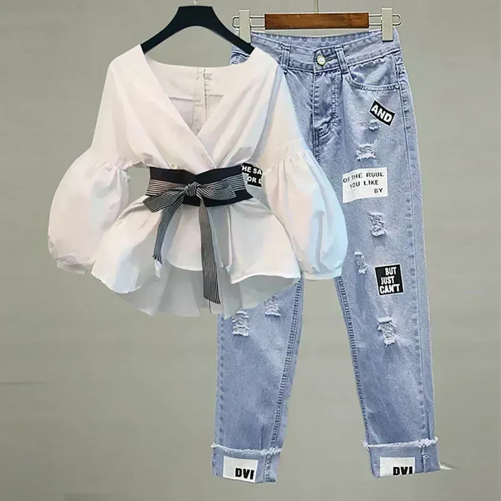 Setelan celana Jeans wanita si - Winter Clothing Sale ulasan dan harga