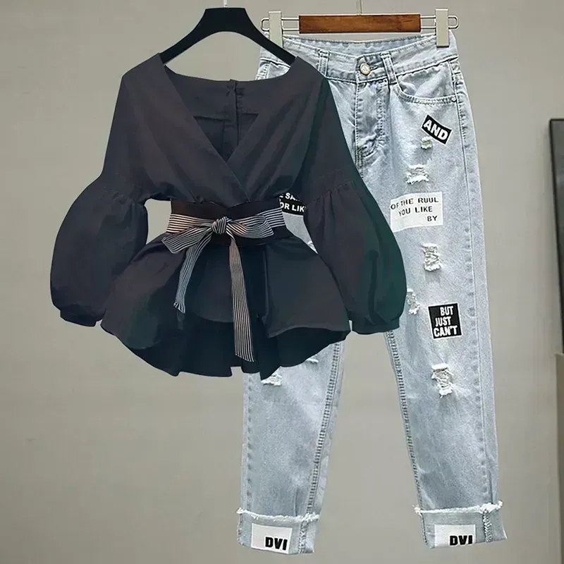 Setelan celana Jeans wanita si - Winter Clothing Sale ulasan dan harga
