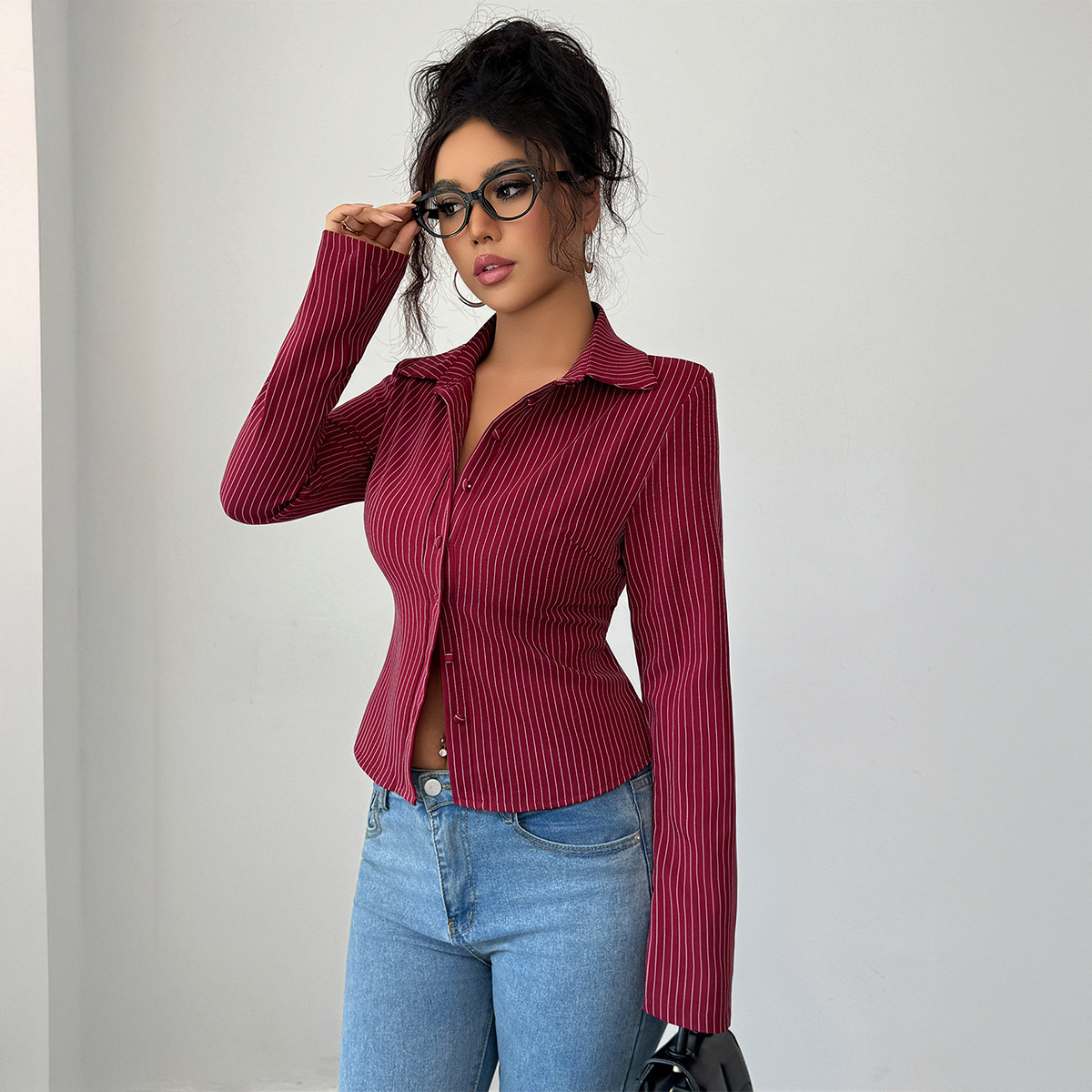 Kemeja Cardigan Bergaris Lenga - Winter Clothing Types ulasan dan harga