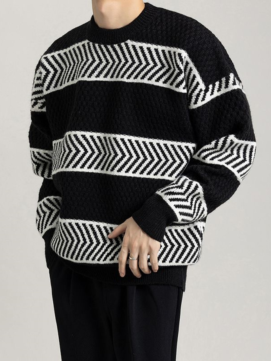 Sweater rajut garis-garis kasu - Winter Clothing Hong Kong ulasan dan harga