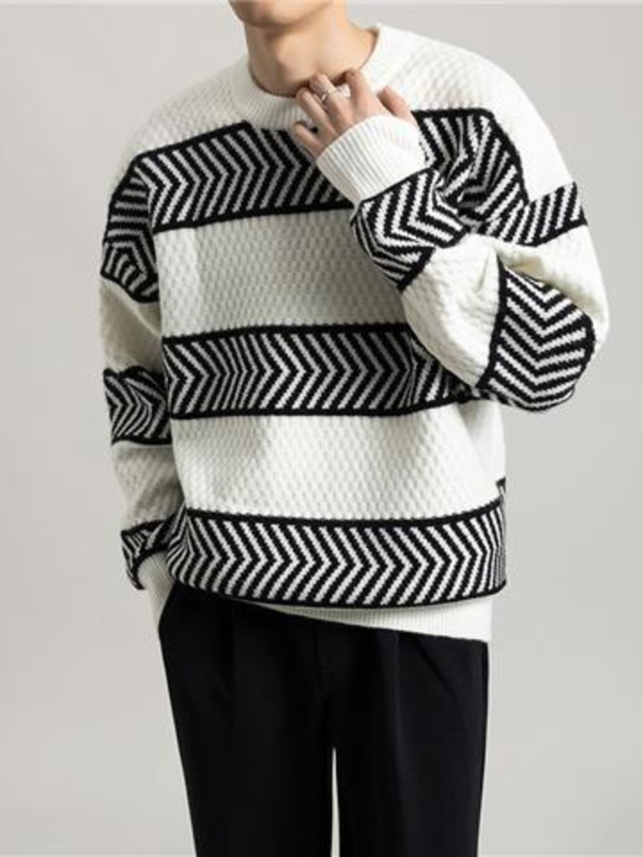 Sweater rajut garis-garis kasu - Winter Clothing Hong Kong ulasan dan harga