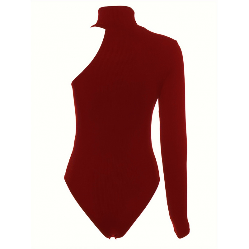 Bodysuit Rajut Rib Asimetris S - Winter Clothing Women'S ulasan dan harga