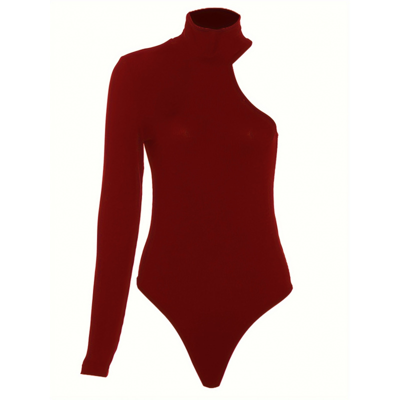 Bodysuit Rajut Rib Asimetris S - Winter Clothing Women'S ulasan dan harga