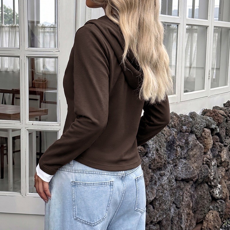Hoodie Rajut Katun Lengan Panj - Winter Clothing Types ulasan dan harga