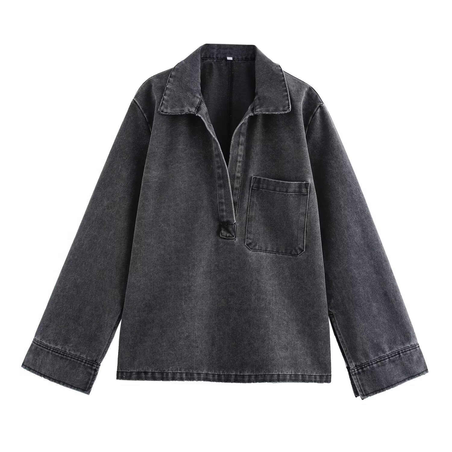 Setelan Jeans Kemeja Denim Lon - Winter Clothing Europe ulasan dan harga