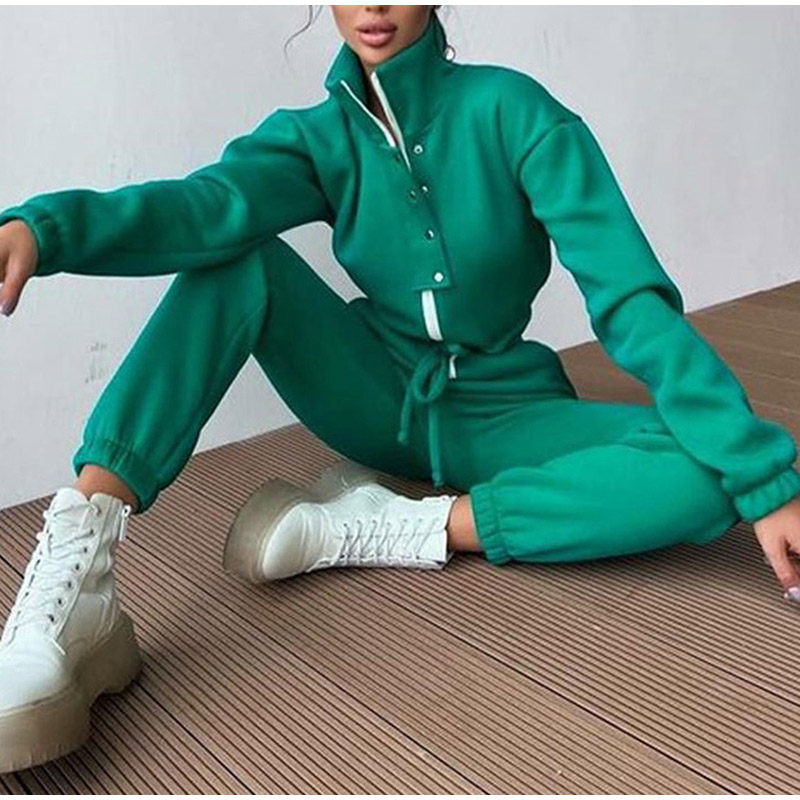 Jumpsuit Kerah Berdiri Kasual  - Winter Clothing Sale ulasan dan harga