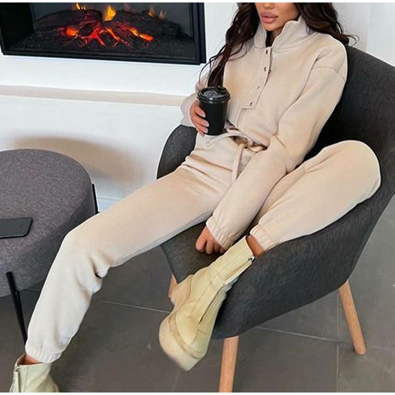 Jumpsuit Kerah Berdiri Kasual  - Winter Clothing Sale ulasan dan harga